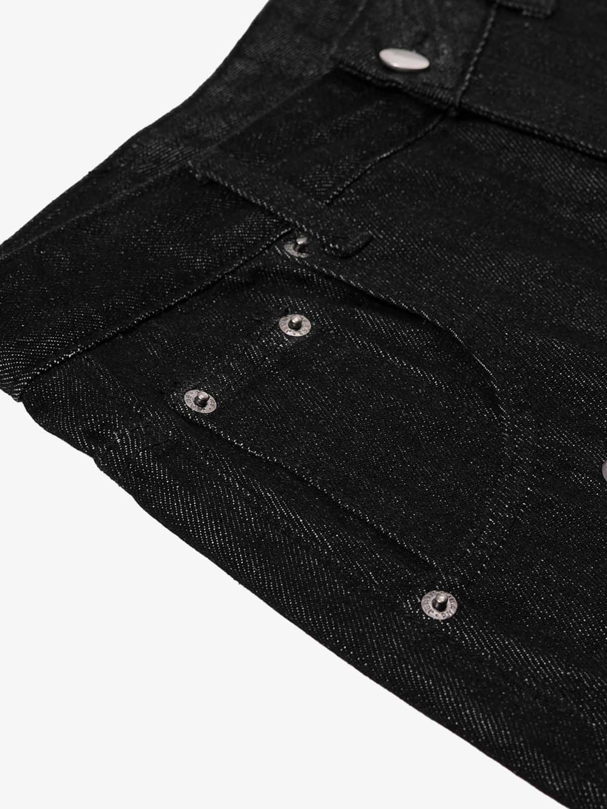 Vintage Eyelet Chain Baggy Jeans; Black / S, Black / M, Black / L, Black / XL, Black / 2XL