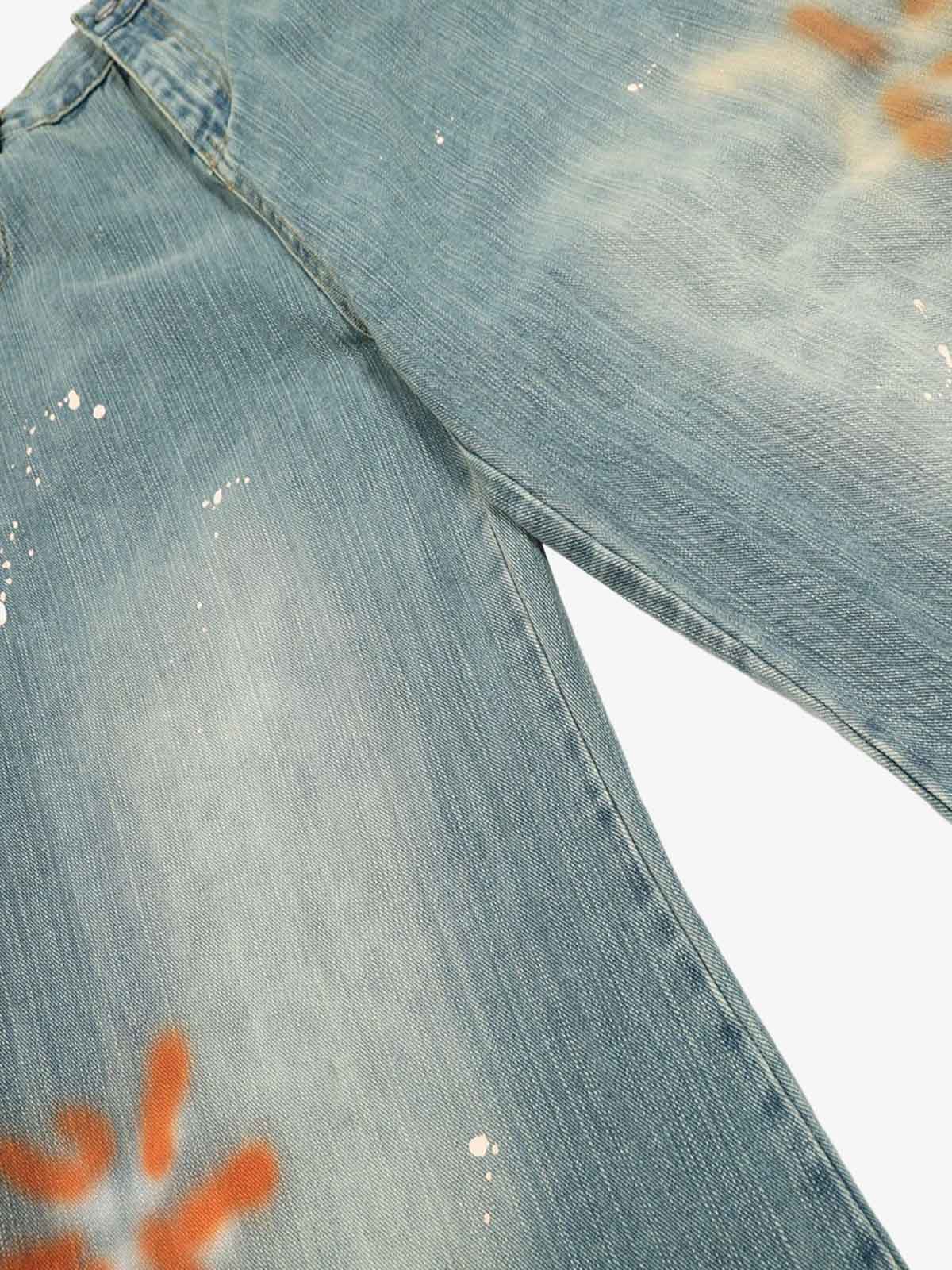 Washed Slub Machete Dye Jeans; Blue / S, Blue / M, Blue / L, Blue / XL
