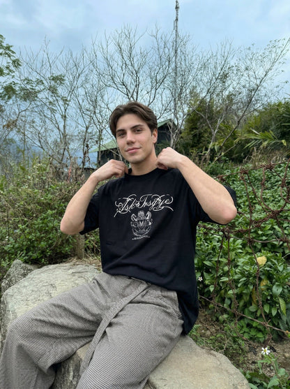 Ask Tnsgye Script Oversized T-Shirt