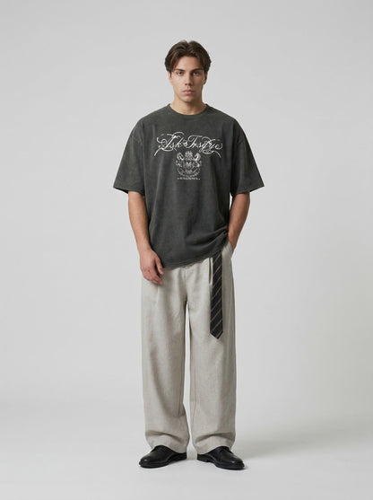 Ask Tnsgye Script Oversized T-Shirt