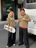 Mafa Vintage Striped Polo Shirt