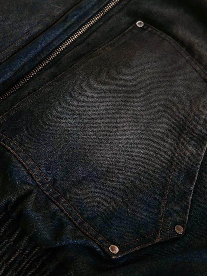 Cotton Washed Fur Hooded Jacket - 2265; Deep Blue / S, Deep Blue / M, Deep Blue / L, Deep Blue / XL, Deep Blue / 2XL, Deep Blue / 3XL