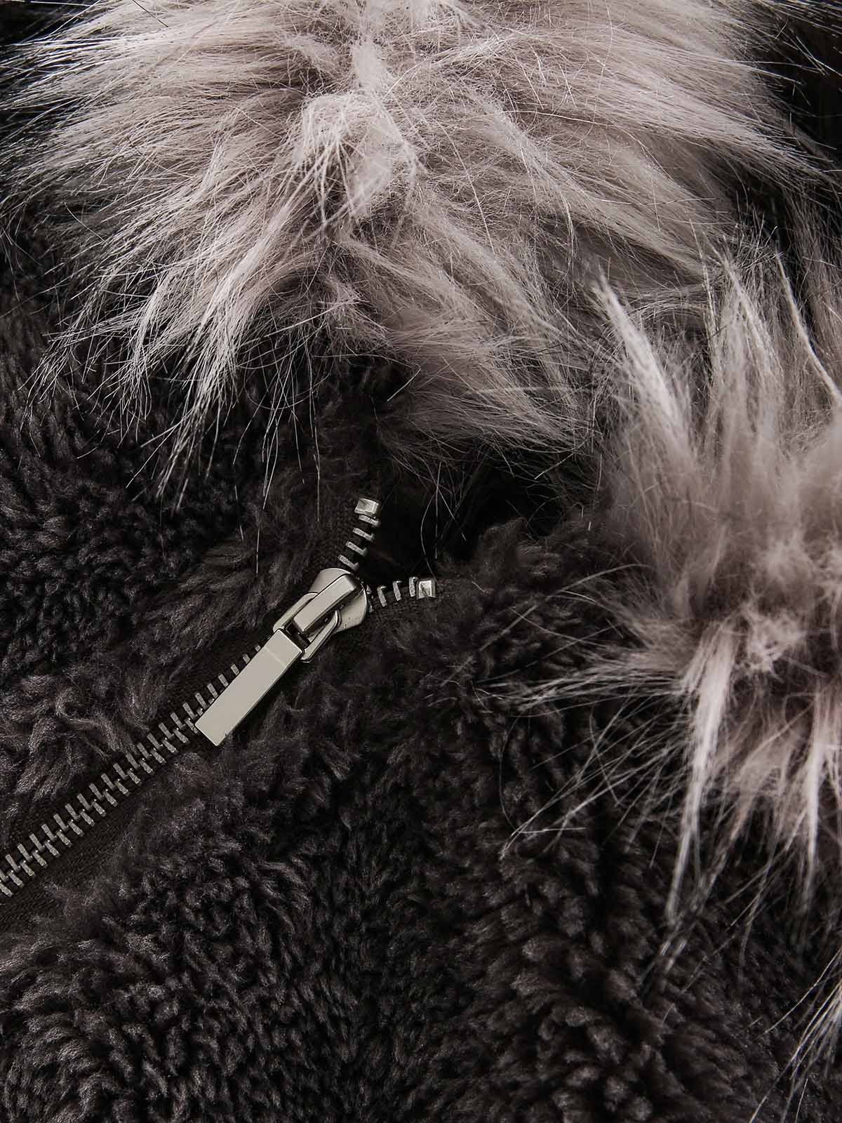 Thesupermade Fur Hooded Quilted Sherpa Jacket - 2304; Coffee / S, Coffee / M, Coffee / L, Coffee / XL, Coffee / 2XL