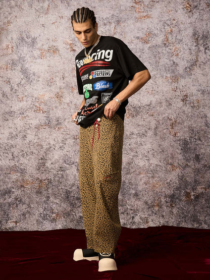 Cheetah Print Barrel Pants - 2416; Leopard / S, Leopard / M, Leopard / L, Leopard / XL, Leopard / 2XL