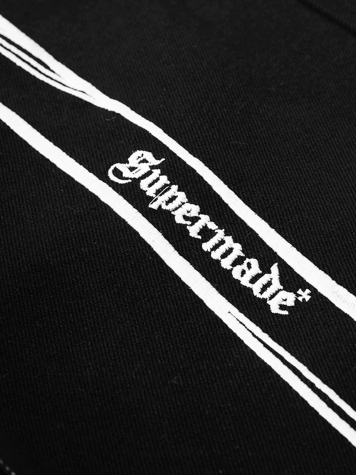 Thesupermade Hip Hop Bones Embroidered Jeans - 1859; Black / XL, Black / 2XL, Black / 3XL