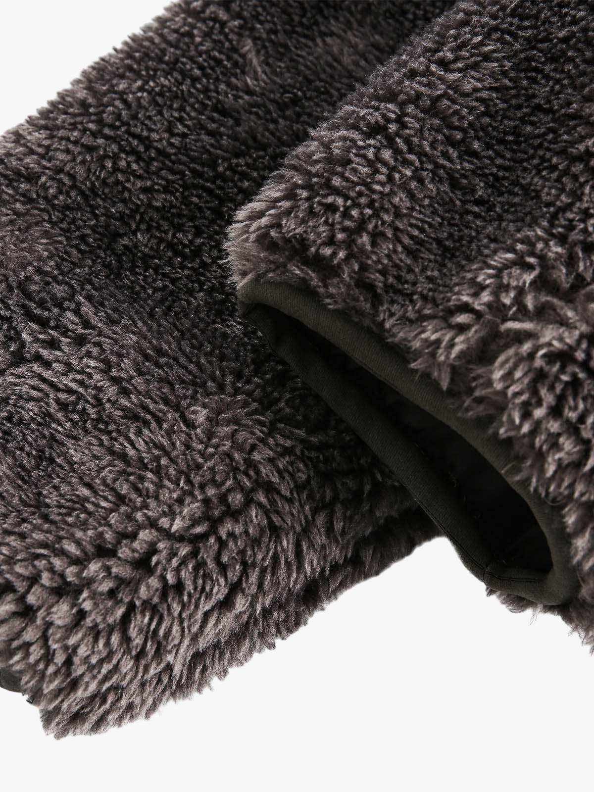 Thesupermade Fur Hooded Quilted Sherpa Jacket - 2304; Coffee / S, Coffee / M, Coffee / L, Coffee / XL, Coffee / 2XL