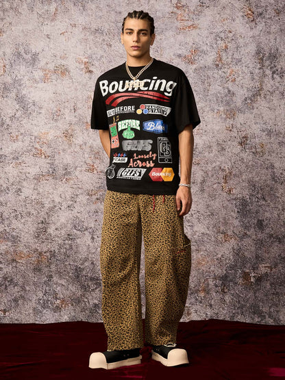 Cheetah Print Barrel Pants - 2416; Leopard / S, Leopard / M, Leopard / L, Leopard / XL, Leopard / 2XL