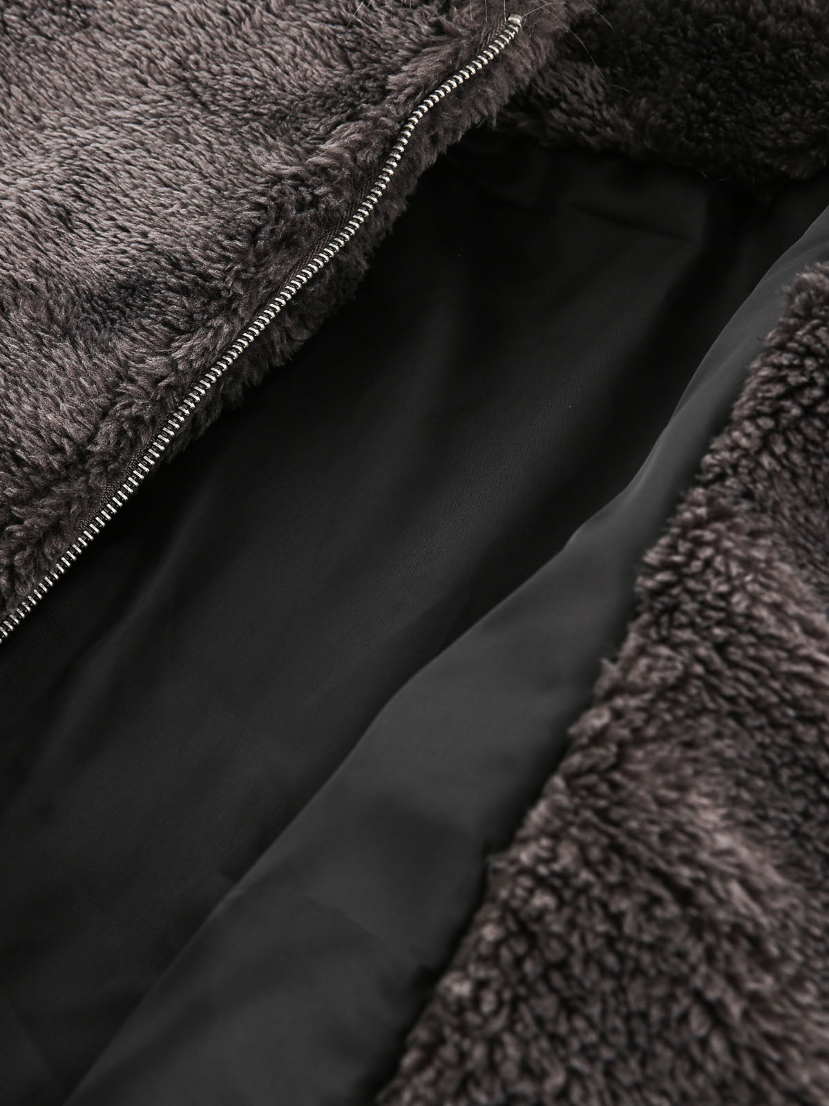 Thesupermade Fur Hooded Quilted Sherpa Jacket - 2304; Coffee / S, Coffee / M, Coffee / L, Coffee / XL, Coffee / 2XL