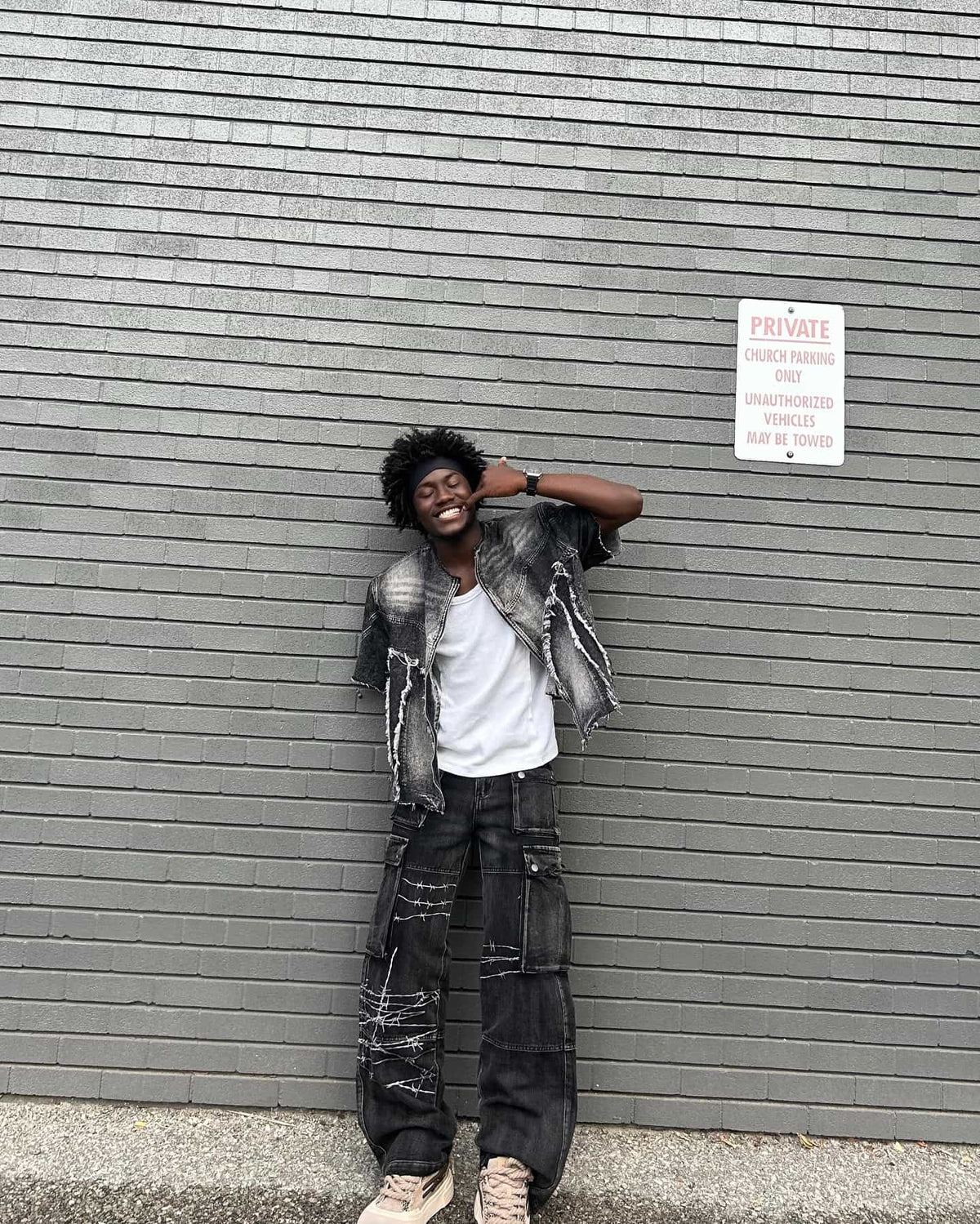 Thesupermade High Street Embroidery Hip-Hop Jeans - 2122; Black / M, Black / L, Black / XL, Black / 2XL