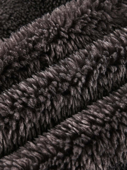 Thesupermade Fur Hooded Quilted Sherpa Jacket - 2304; Coffee / S, Coffee / M, Coffee / L, Coffee / XL, Coffee / 2XL