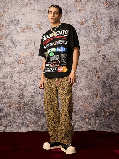Cheetah Print Barrel Pants - 2416; Leopard / S, Leopard / M, Leopard / L, Leopard / XL, Leopard / 2XL