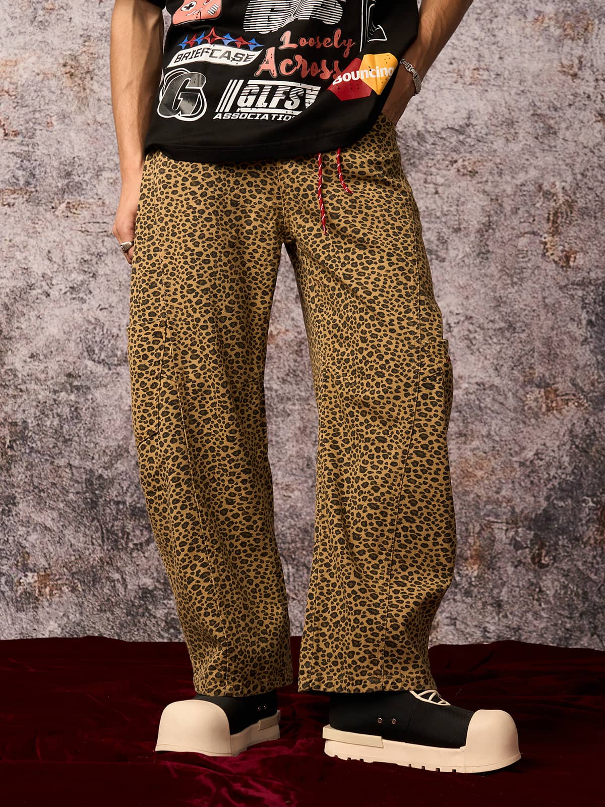 Cheetah Print Barrel Pants - 2416 