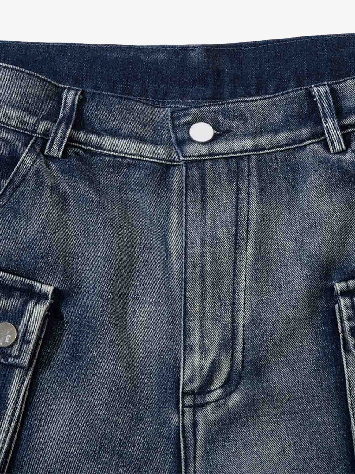 Thesupermade High Street Embroidery Hip-Hop Jeans - 2122; Blue / M, Blue / L, Blue / XL, Blue / 2XL