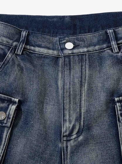 Thesupermade High Street Embroidery Hip-Hop Jeans - 2122; Blue / M, Blue / L, Blue / XL, Blue / 2XL