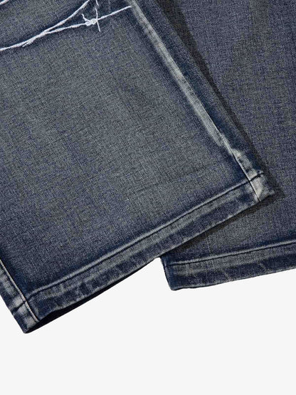 Thesupermade High Street Embroidery Hip-Hop Jeans - 2122; Blue / M, Blue / L, Blue / XL, Blue / 2XL
