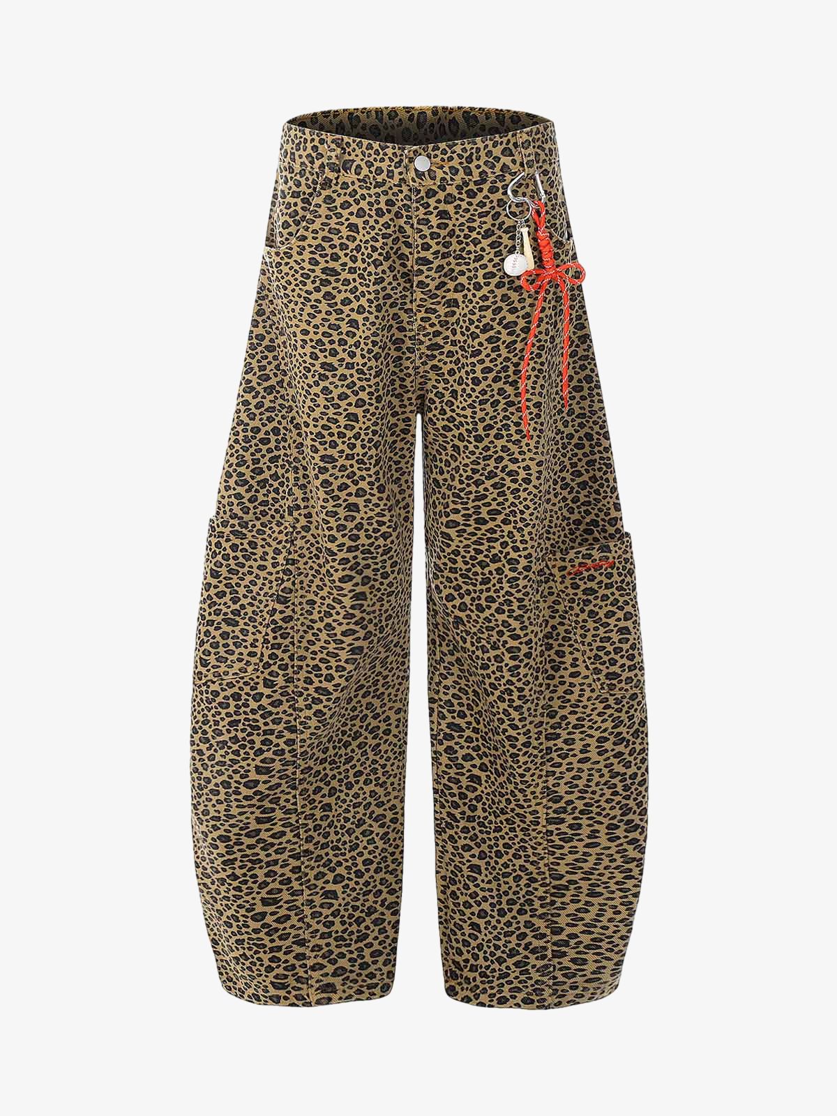 Cheetah Print Barrel Pants - 2416 