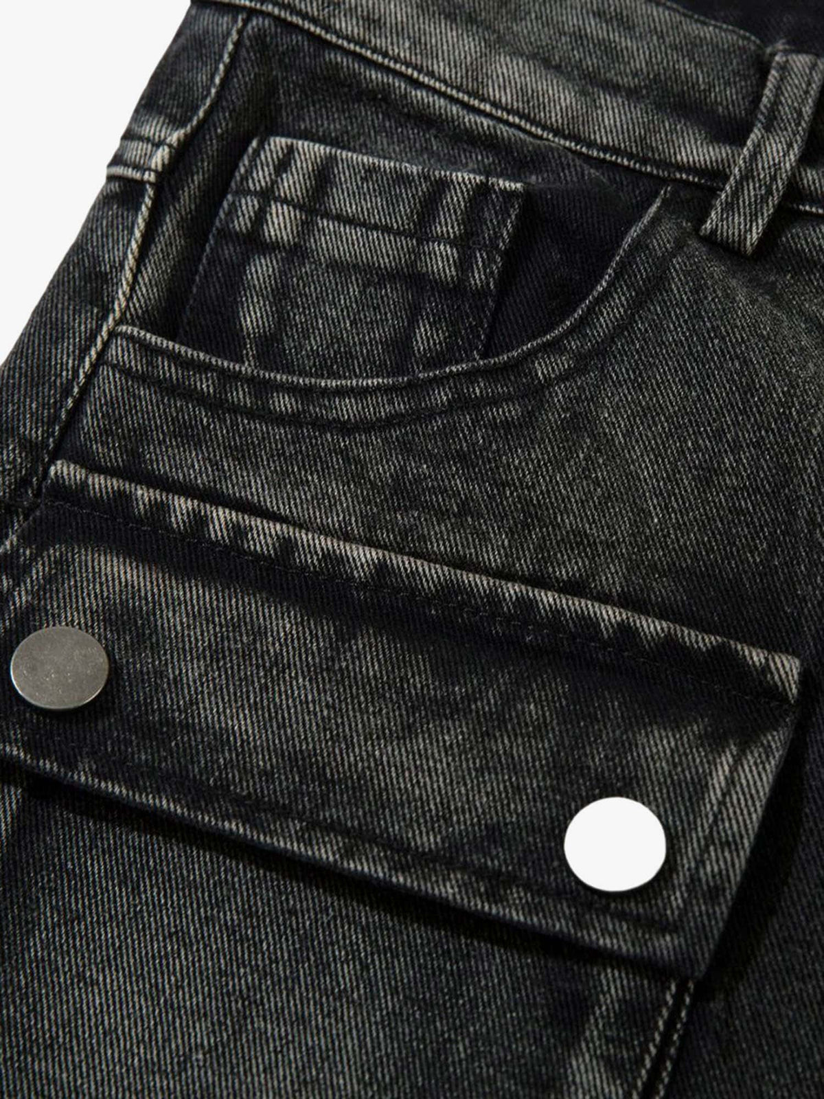 Thesupermade High Street Embroidery Hip-Hop Jeans - 2122; Black / M, Black / L, Black / XL, Black / 2XL