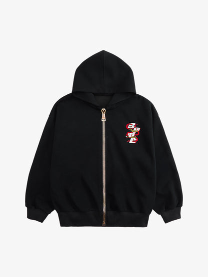 Original Embroidered Zip Up Hoodie 