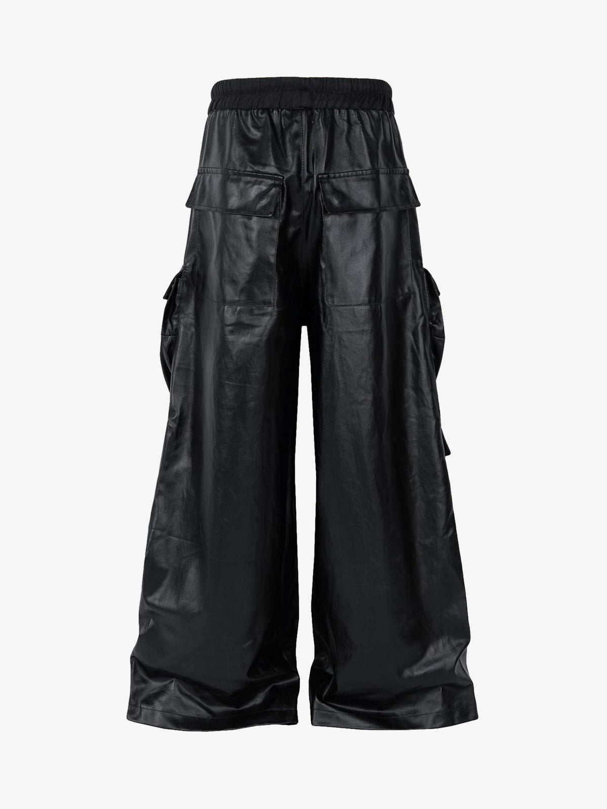 RO-style multi-pocket matte coated overalls - 2094; Black / M, Black / L, Black / XL, Black / 2XL