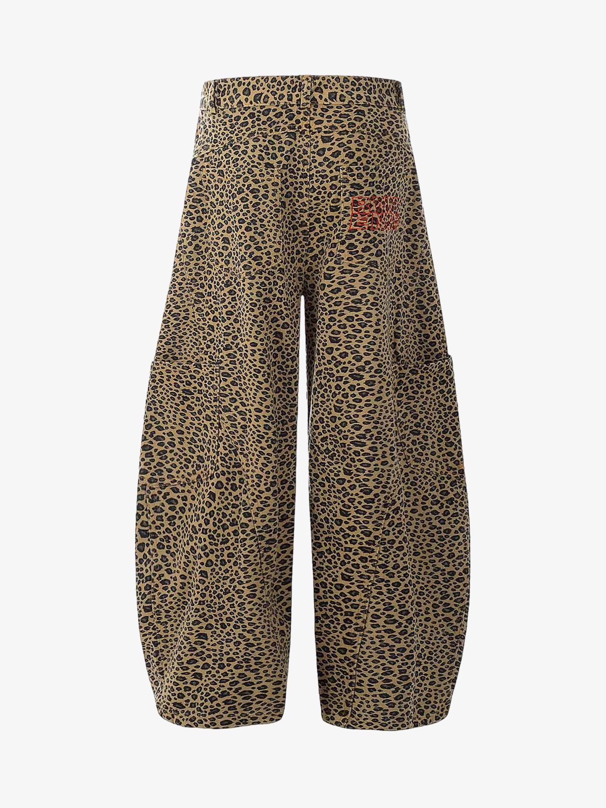 Cheetah Print Barrel Pants - 2416; Leopard / S, Leopard / M, Leopard / L, Leopard / XL, Leopard / 2XL