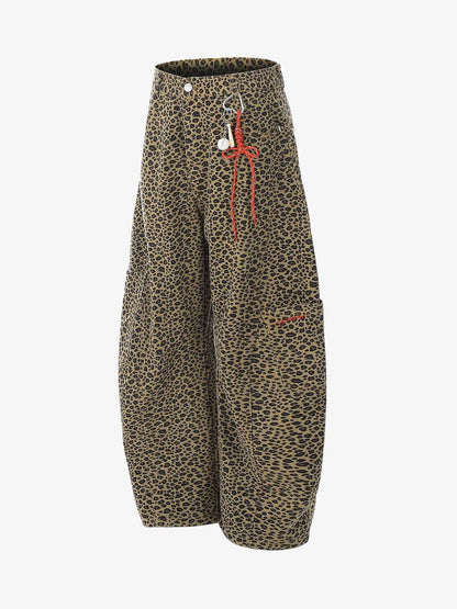 Cheetah Print Barrel Pants - 2416; Leopard / S, Leopard / M, Leopard / L, Leopard / XL, Leopard / 2XL
