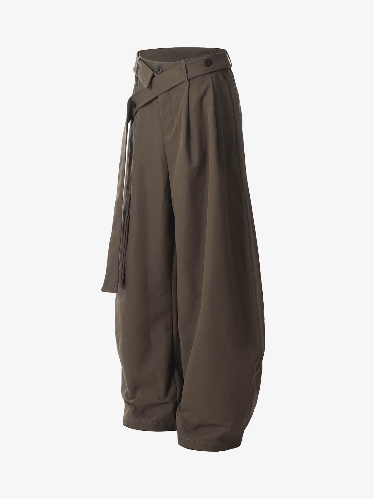 Pleated Belted Machete Track Pants; Coffee / S, Coffee / M, Coffee / L, Coffee / XL, Coffee / 2XL, Coffee / 3XL