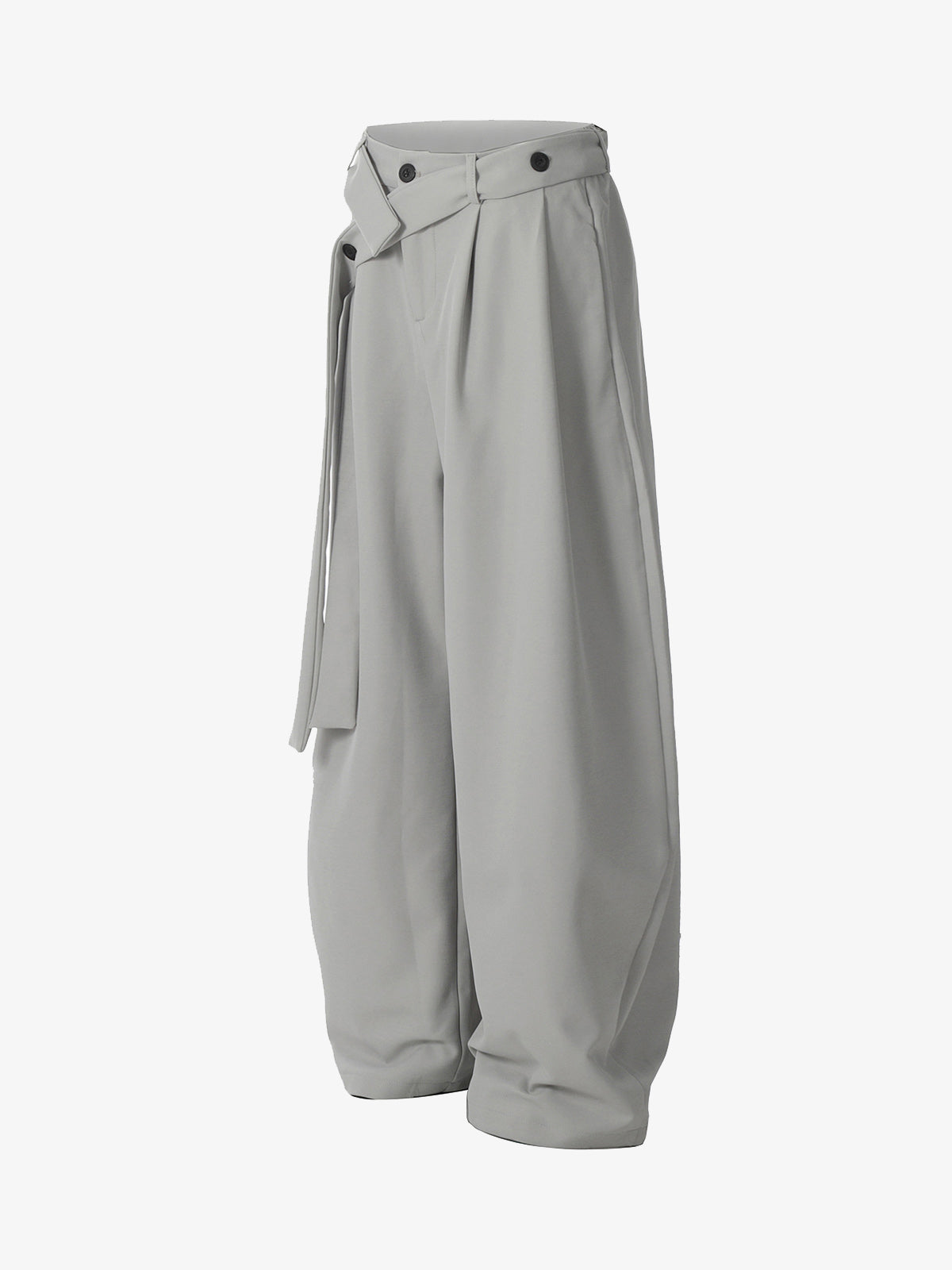 Pleated Belted Machete Track Pants; Grey / S, Grey / M, Grey / L, Grey / XL, Grey / 2XL, Grey / 3XL