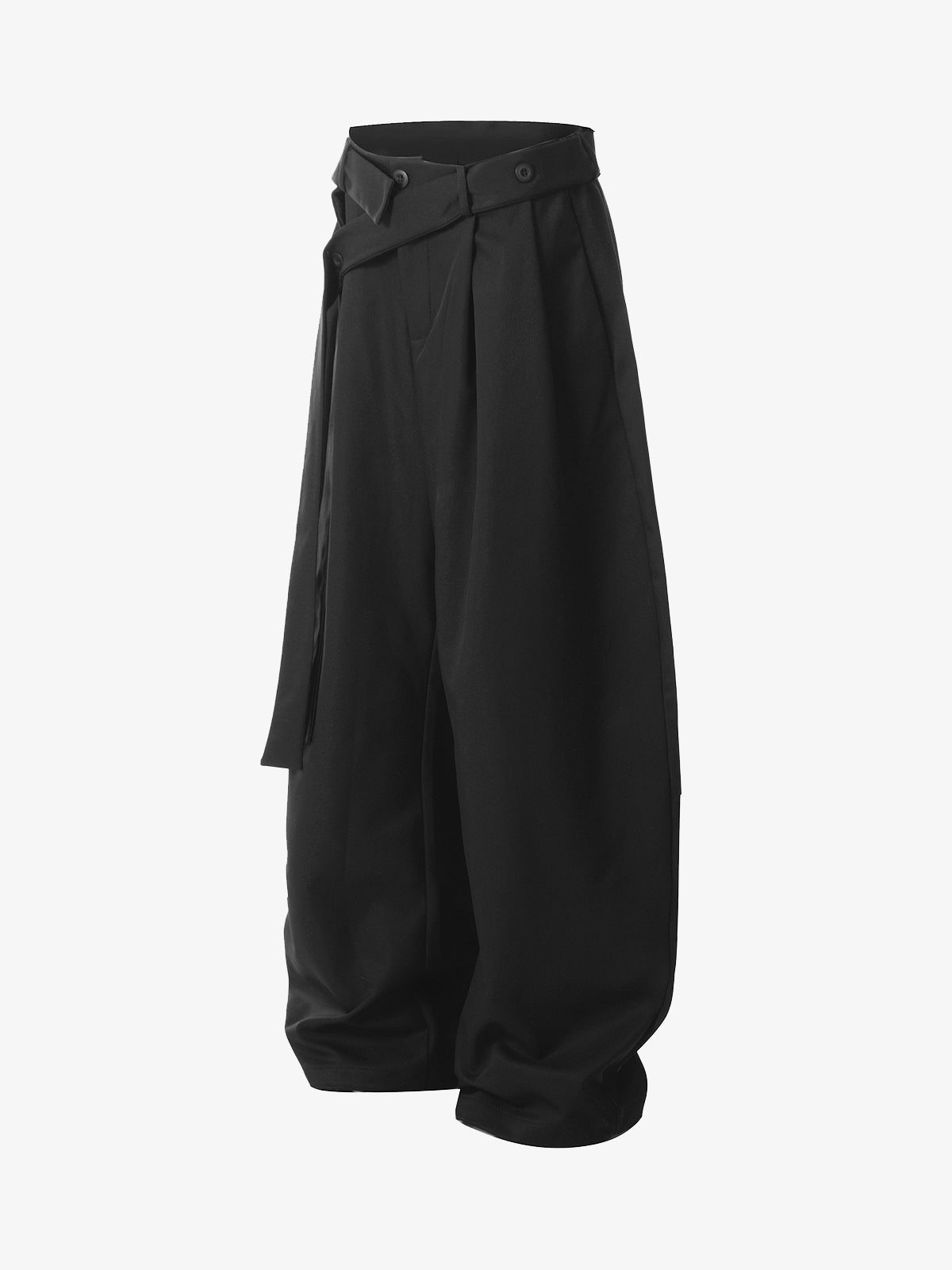 Pleated Belted Machete Track Pants; Black / S, Black / M, Black / L, Black / XL, Black / 2XL, Black / 3XL