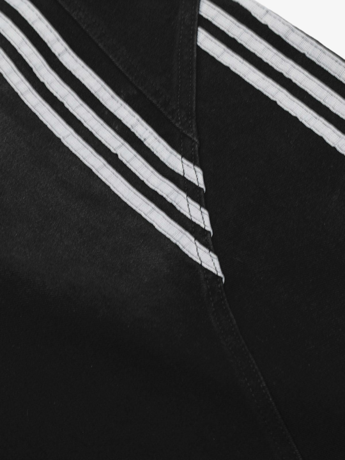 Contrast Side Stripe Denim Barrel Jeans - 2504; Black / S, Black / M, Black / L, Black / XL, Black / 2XL, Black / 3XL