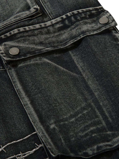 Thesupermade High Street Embroidery Hip-Hop Jeans - 2122; Black / M, Black / L, Black / XL, Black / 2XL