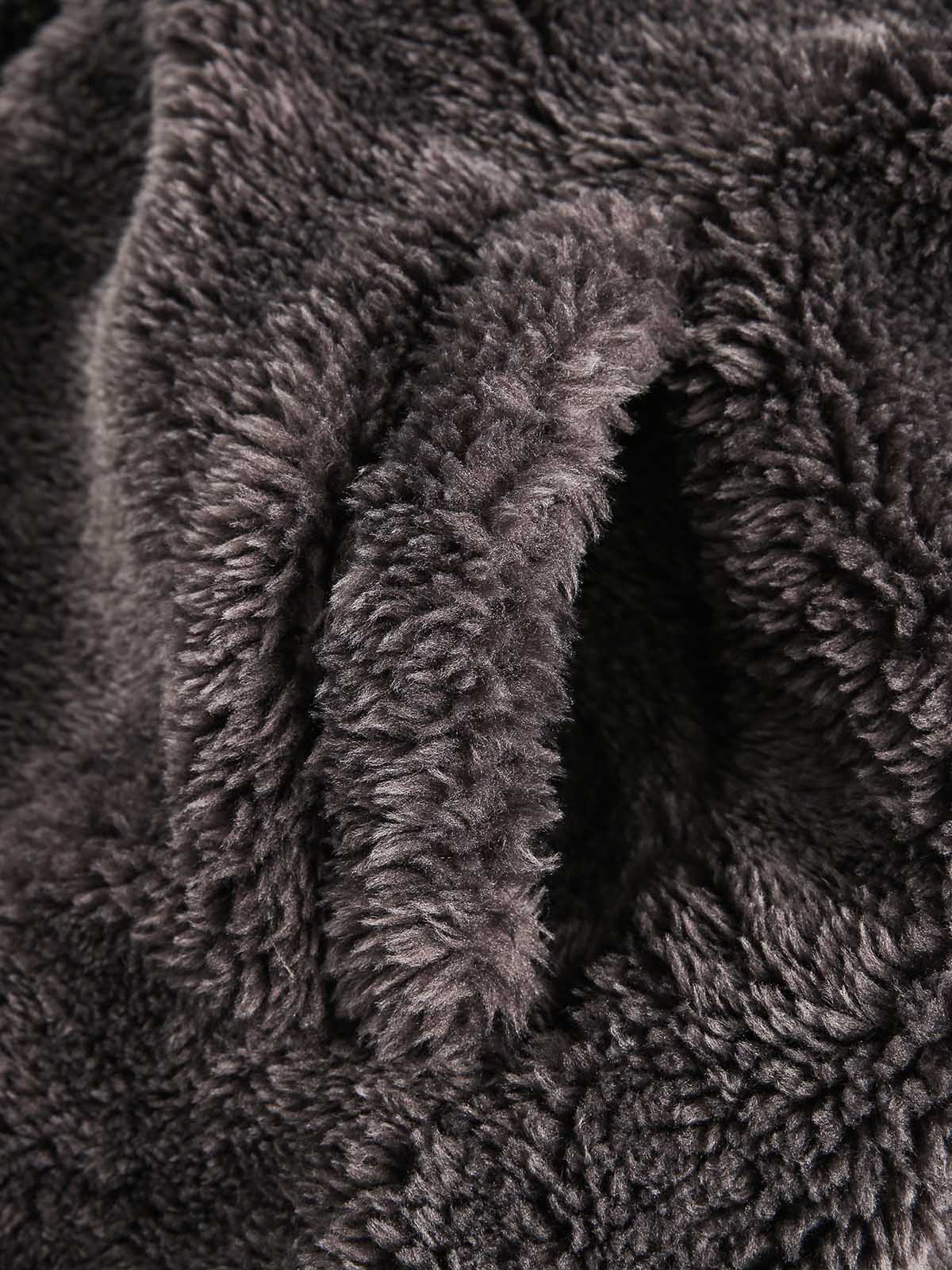Thesupermade Fur Hooded Quilted Sherpa Jacket - 2304; Coffee / S, Coffee / M, Coffee / L, Coffee / XL, Coffee / 2XL