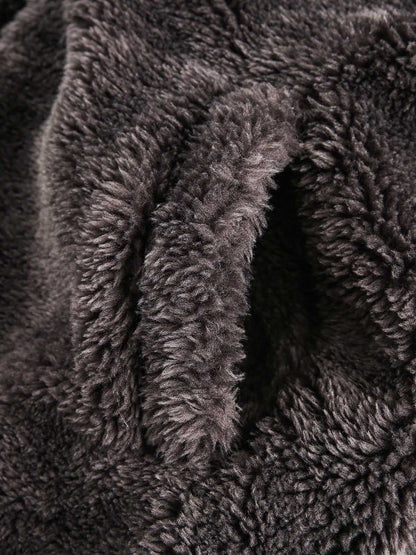Thesupermade Fur Hooded Quilted Sherpa Jacket - 2304; Coffee / S, Coffee / M, Coffee / L, Coffee / XL, Coffee / 2XL