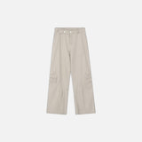 Trendy Punk Solid Color Pleated Pants