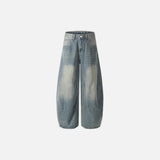 Retro Denim Scimitar Wide Leg Jeans