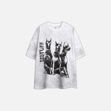 Vintage Doberman Print Casual T-Shirt