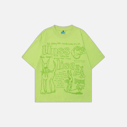 Creative Cartoon Print Casual Crewneck T-Shirt