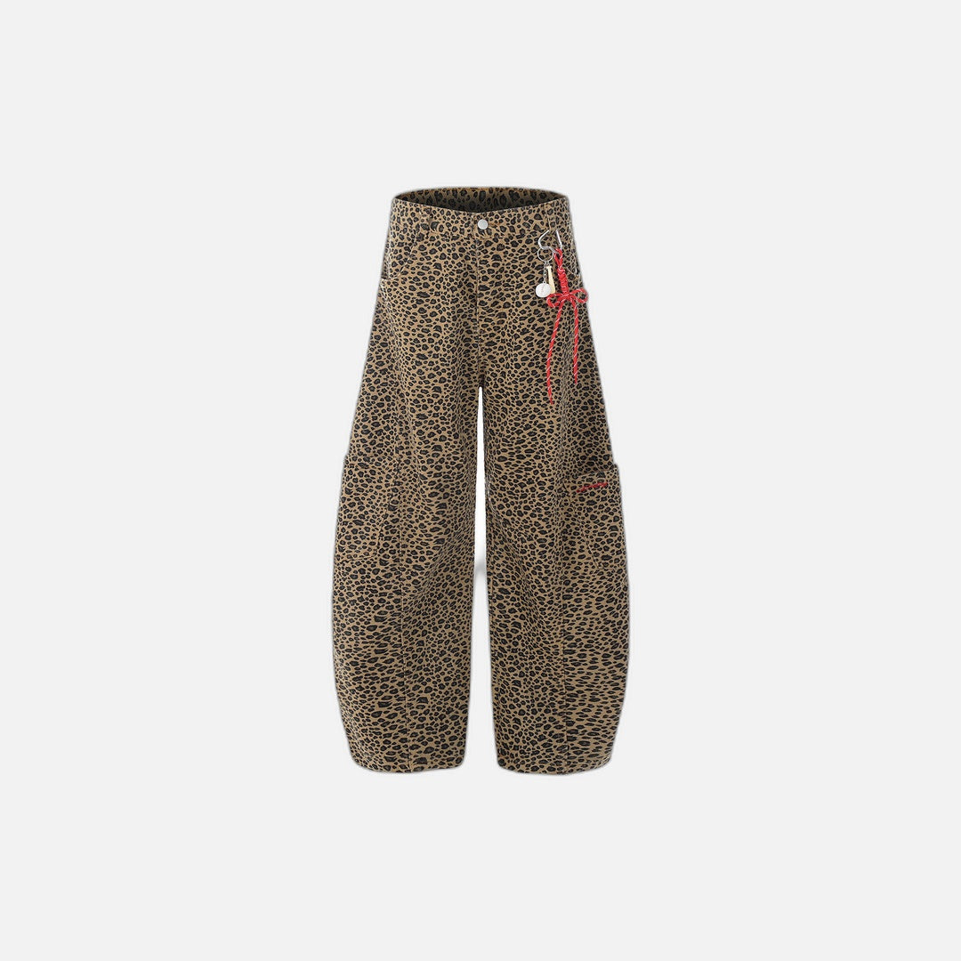 Leopard Print American Retro-High Jeans