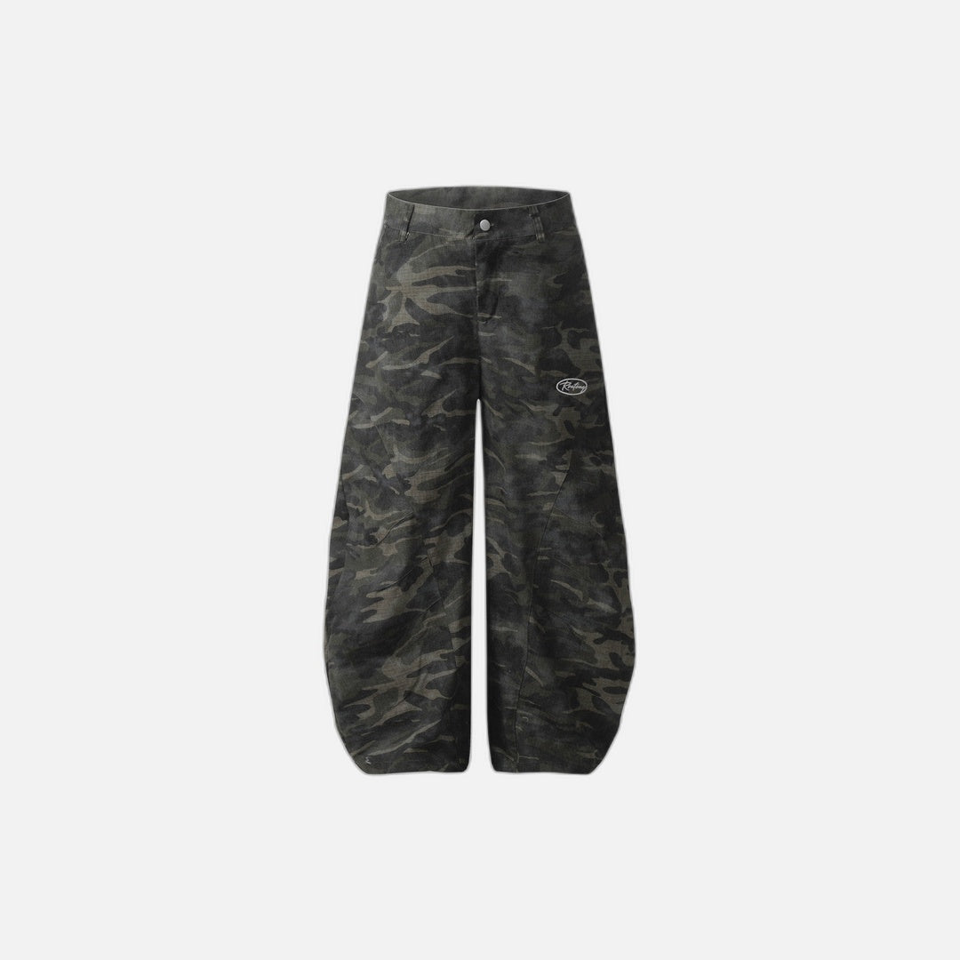 Retro Camouflage Machete Casual Pants