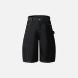 High Street Wide-Leg Denim Short