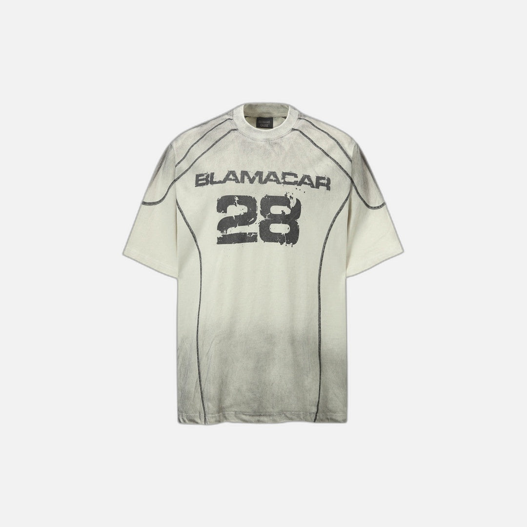 Unique Spray Dyed Dirty T-Shirt