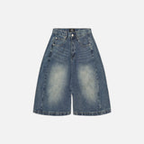 Vintage Punk Denim Loose Wide Pants