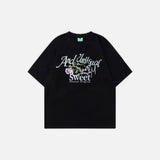 Rose Printed Casual American T-Shirt