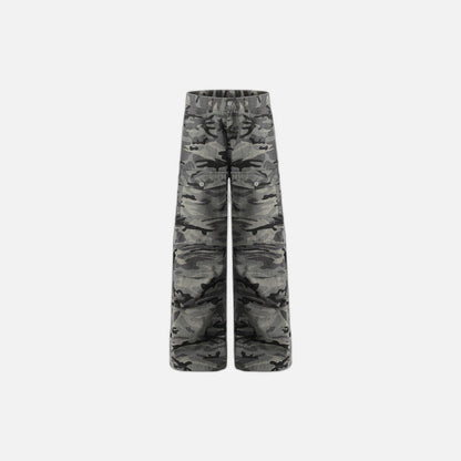 Y2K Style Camouflage Retro Jeans