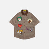 Fun Cartoon Plaid Shirt