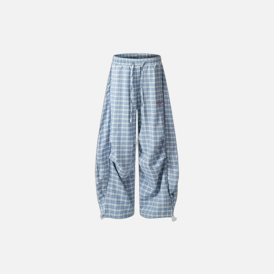 Trendy Plaid Loose Wide Leg Pants
