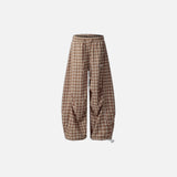 Trendy Plaid Loose Wide Leg Pants