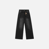 Trendy Baggy Style Decorative Loose Jeans