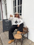 Doberman Graphic Long Sleeve Top