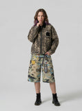 Multicolor Camouflage Cargo Shorts