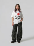 I Love BG Graphic Oversized T-Shirt